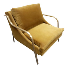 Load image into Gallery viewer, Modern Lydia Brass Lounge Chair