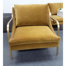 Load image into Gallery viewer, Modern Lydia Brass Lounge Chair