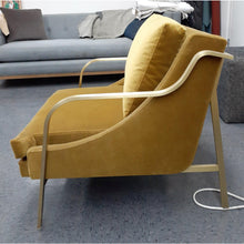Load image into Gallery viewer, Modern Lydia Brass Lounge Chair
