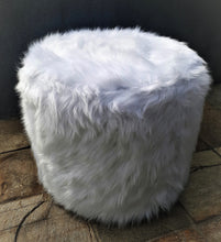 Load image into Gallery viewer, Seed Slipcover Fur Ottoman